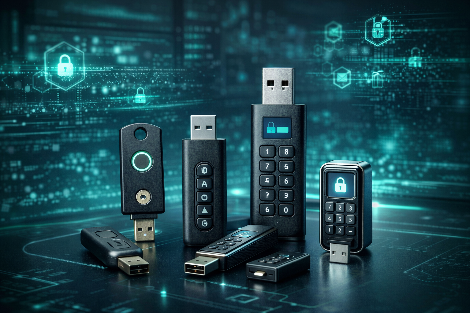Hardware authentication security keys and encrypted crypto devices