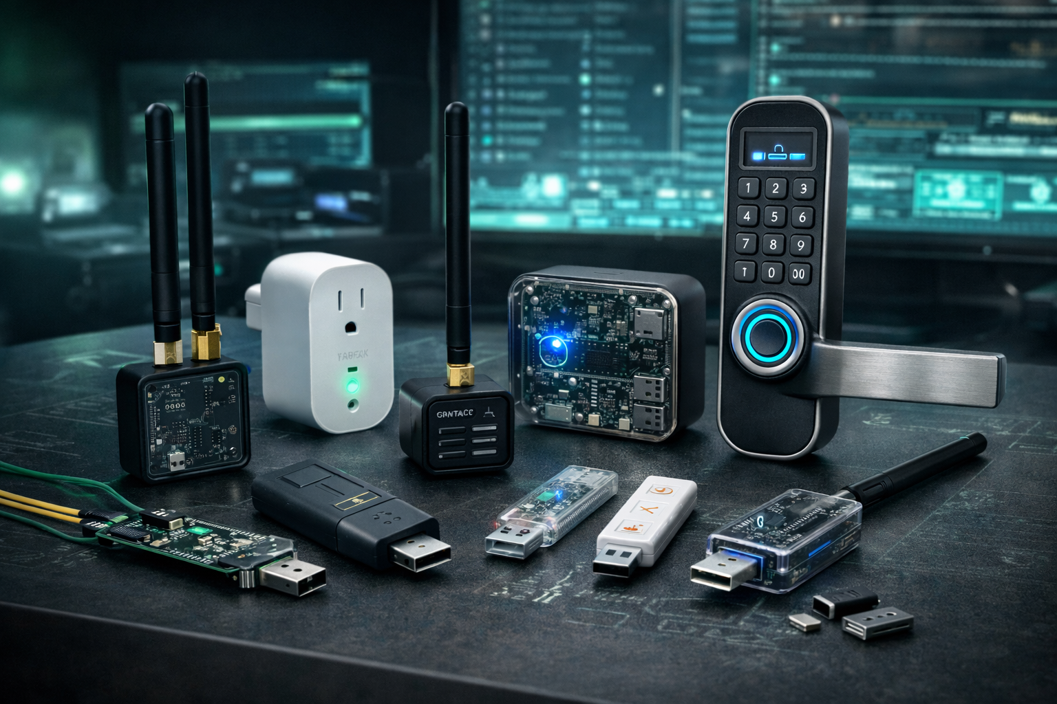 IoT penetration testing tools including Zigbee and smart device hacking hardware