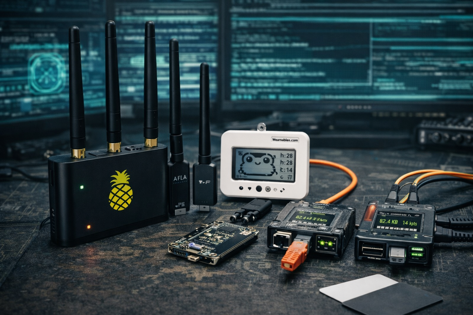Wi-Fi penetration testing and wireless network security devices