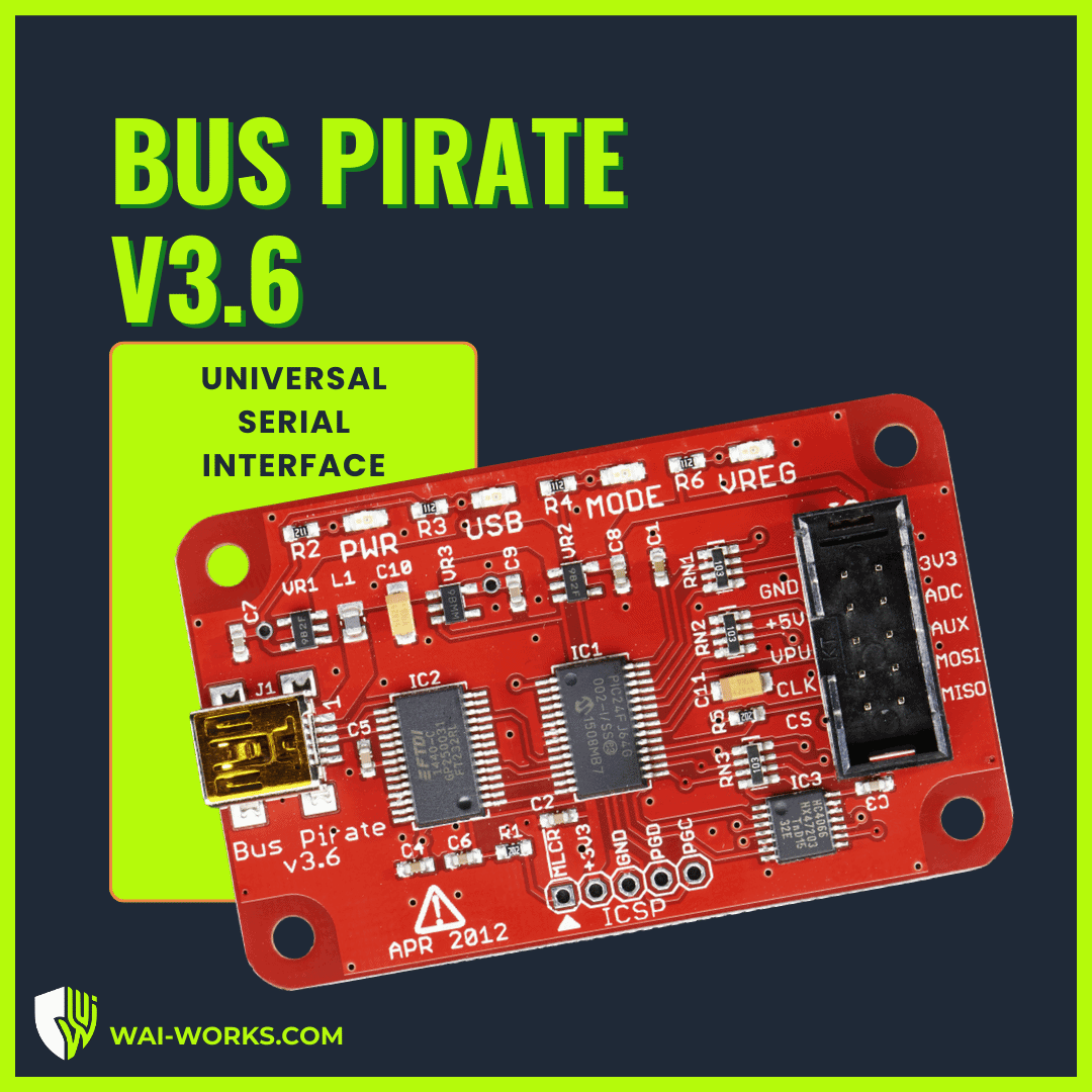 Bus Pirate v3.6 - Universal Serial Interface Tool for hacking and pentesting.