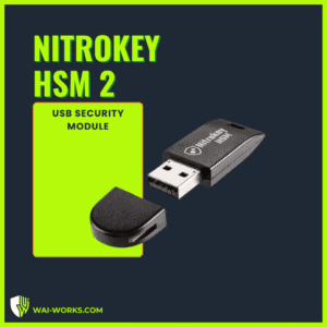 Secure hardware security module Nitrokey HSM 2 with USB interface for cryptographic key management.