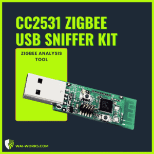 Zigbee USB sniffer kit for wireless network analysis and security testing.