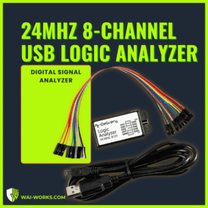 USB Logic Analyzer for 24MHz multi-channel signal capture.