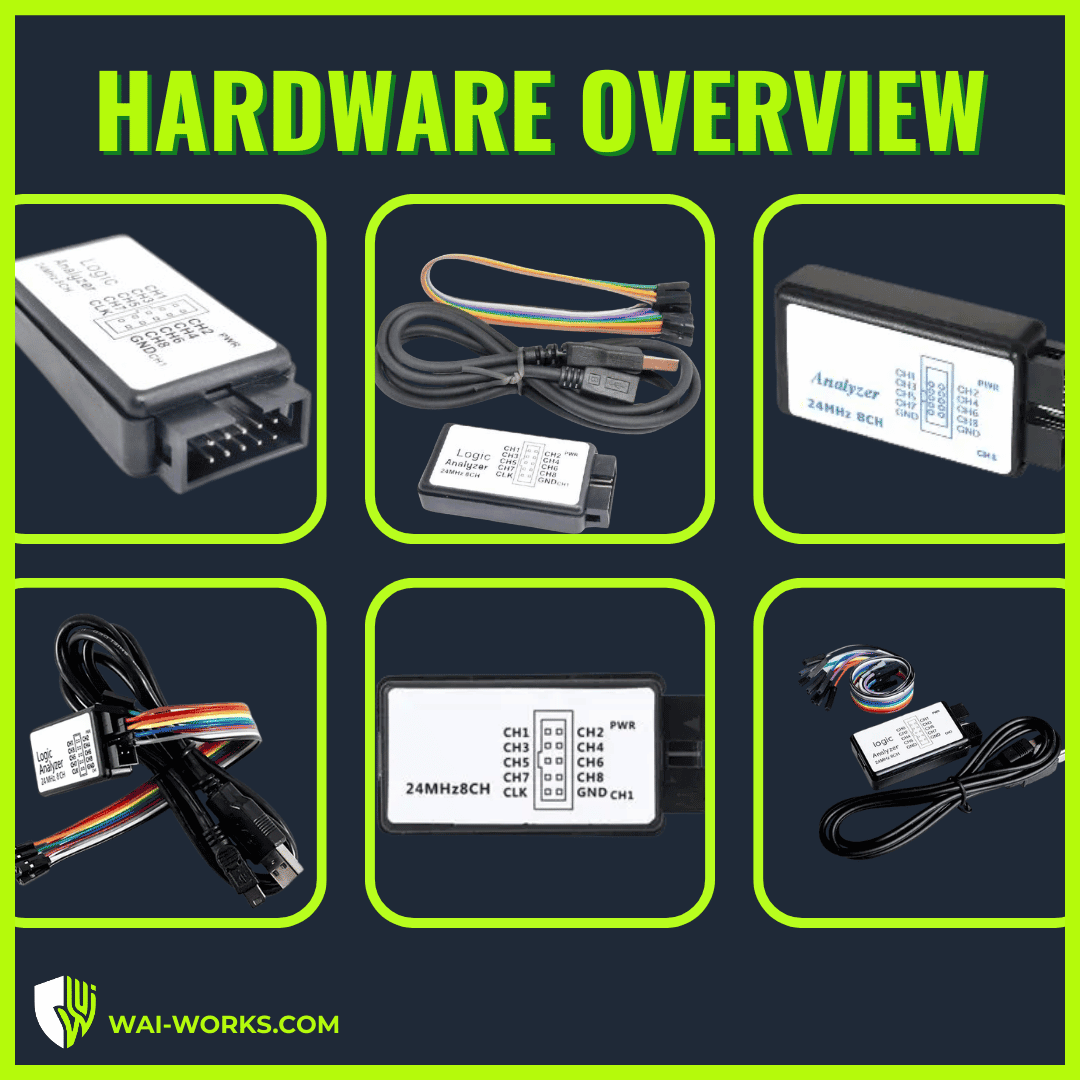High-precision 8-channel USB logic analyzer for digital signal analysis.
