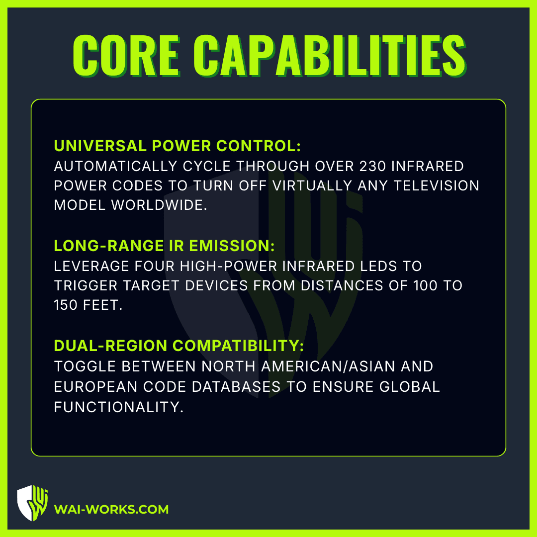 Remote IR Control Device for TV Power Management.