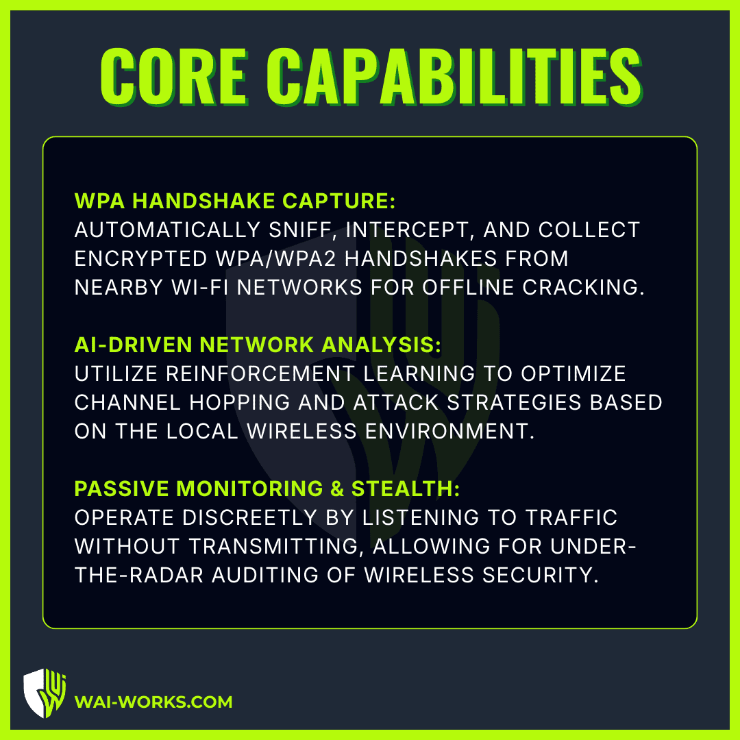 Pwnagotchi device for AI-powered WPA handshake auditing and network analysis.