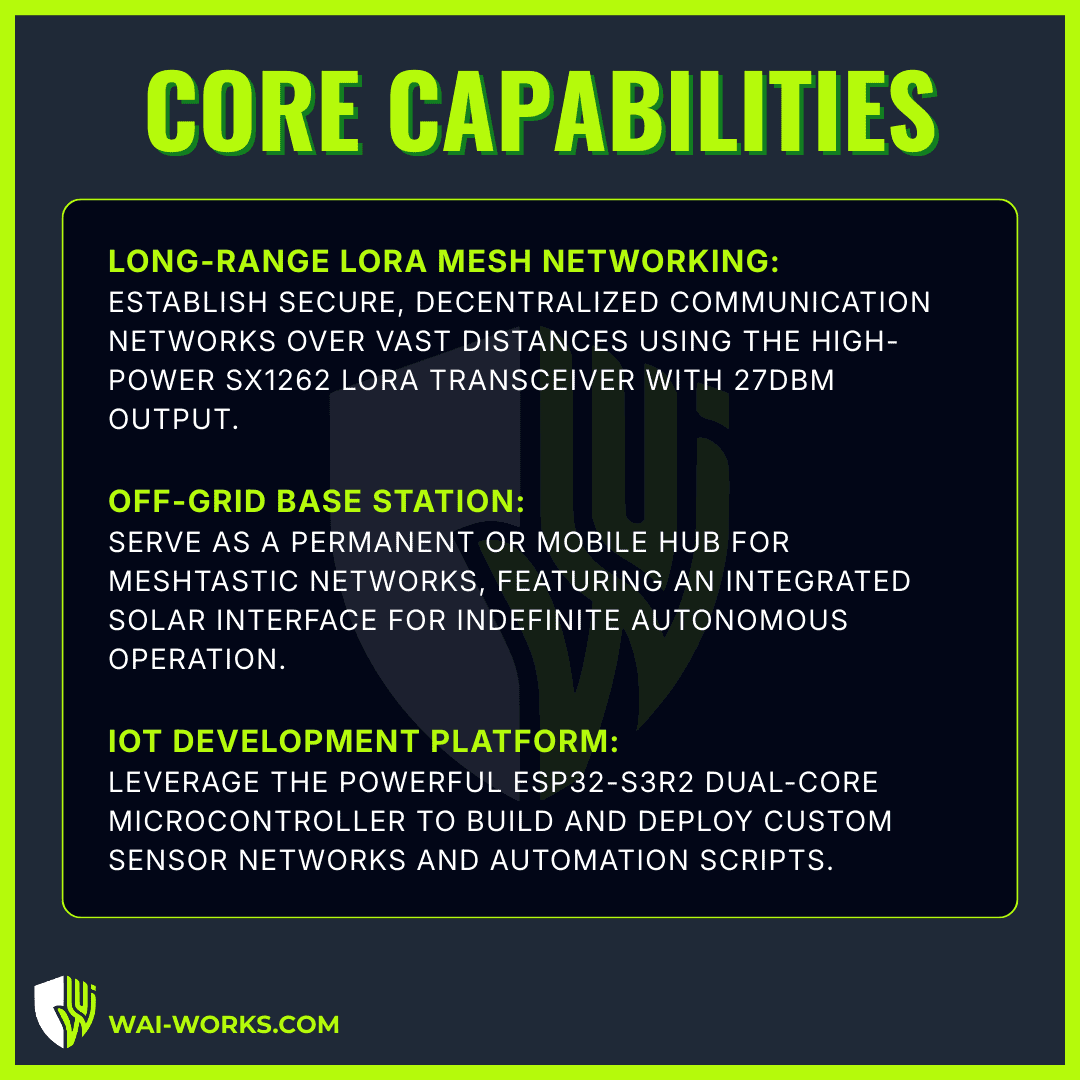 LoRa Mesh Communicator and Base Station for secure, decentralized IoT networks.